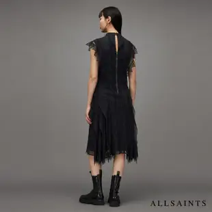 【ALLSAINTS】FREYA 蕾絲微透光中長版洋裝 WD191Z(舒適版型)