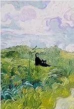 Paint by Numbers for Adults, Canvas DIY Acrylic Adult Paint by Number Kits Paintworks Relaxing Cat Artwork Wthout Frame, 16x20 Inch