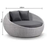 Newport Outdoor Round Wicker Daybed without Canopy - Outdoor Daybeds