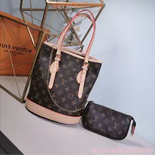 現貨 Louis Vuitton LV路易威登Neonoe系列經典水桶子母包 老花紋 單肩包 斜跨包 手提包M42238
