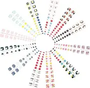 Healvian 12 Plastic Nails Glue Nail Gel Nail Polish Stickers Full Nail Tips Fake Toenail Tips Artificial Nails Detachable Nail Tips Glue Gel Nail Supplies Pedicure Accessories Nail Patch