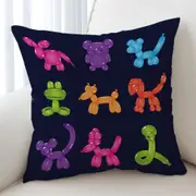 Dogs Shape Balloons Cushion Cover
