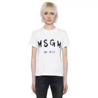 在飛比找蝦皮購物優惠-🐰MSGM Logo Cotton jersey T-shi