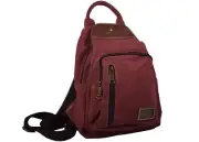 BURGANDY CANVAS SLING/BACKPACK 12 X 10 Muli-purpose school travel hiking Work