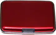 2 Aluminum Hard Case for Men & Women Credit Cards Wallet Colors Black & Red
