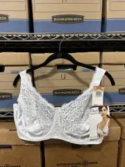 Playtex Secrets Hidden Shapers Soft Cups Bra White 4309 size 44DD Box 9h