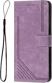 [YBROY] Case for Samsung Galaxy M14 5G, Magnetic Flip Leather Premium Wallet Phone Case, with Card Slot and Folding Stand, Case Cover for Samsung Galaxy M14 5G.(Purple)