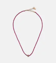 [Suzanne Kalan] Suzanne Kalan Infinite 18kt rose gold necklace with spinels One Size pink