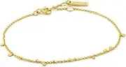[ANIA HAIE] 925 Sterling Silver Dainty Boho Minimalist Circle Charm Bangle Bracelet for Women & Gift, Layered
