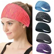 Unisex Elastic Wide Headband Sports Yoga Gym Fitness Running Hair Band Sweatband