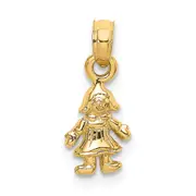 14K Yellow Gold 3-D Mini Doll Charm