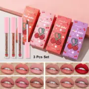 3 PCS/Set Long Lasting Lip Gloss Beauty Glazed Matte Liquid Lipstick Lip Stick*