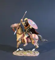 JOHN JENKINS ROMAN EMPIRE MRRCAV-06R ROMAN CAVALRY ATTACKING WITH PILUM RED
