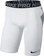 [Nike] Boys' Pro Heist Dri-FIT Baseball Sliding Shorts (White/Grey,Small)