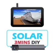 Solar Wireless Magnetic Backup Camera For Car Truck Trailer RV Reverse Rear View
