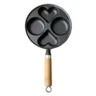 4 Hole Omelet Pan Omelette Skillet Multi-Function Fried Egg Pan for Home Kitchen