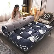 Japanese Futon Mattress,Roll Up Floor Mattress,Super Soft Shaggy Roll Up Sleeping Pads,Queen/King Size Futon,Foldable Guest Bed,Sofa Mat,Portable,Camping(D,Twin(39"x80"))