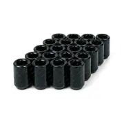 SAAS Wheel Nuts Internal Hex 1/2 Inch Black Finish 33mm Length Pack of 20