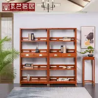 在飛比找樂天市場購物網優惠-紅木家具緬甸花梨書架多層明式中式全實木書櫃置物架展示架子