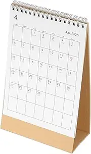 HOMSFOU Flip Desk Calendar Minimalist Standing Planner for Home Office Small Integrated Notebook with Sturdy Full Year Planning From Sept to