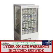 FED COMMERCIAL FOUR SIDED COUNTERTOP BENCH TOP DISPLAY FRIDGE WHITE TCBD78W