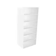 Lugna 2048 x 900 x 580mm White 5 Shelf Shelving Unit