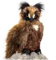 NEW W/Tag Folkmanis Great Horned Owl Hand Puppet 180 Degrees Head Plush 13" NWT