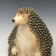Studio Art Pottery Ceramic Hedgehog Sculpture Figurine Margaret Wozniak 8” Tall