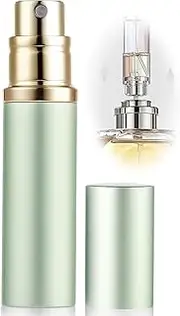 Perfume Atomizer, Refillable, 10ml, Portable Travel Spray Bottle, Leak Proof, Mini Size, Perfume Atomiser, Bottom, Cologne Dispenser for Men and Women (CA10ml Green)