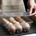 Refrigerator Storage Box Transparent Shockproof And Drop-proof Egg Box PET With