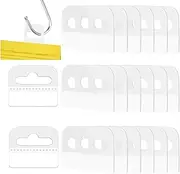 Self Adhesive Hang Tabs Hooks, Granmagazz 300 Pcs Hang Tabs Slot Hole Hang Tags, Slot Hole Adhesive Hang Tags Clear Plastic Hangers for Retail Store Display Pegboard Hang Tabs Hangers, 35x40mm
