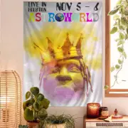 Travis Scott Astroworld Anime Tapestry Hippie Flower Wall Carpets Dorm Decor Che