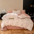 HighBuy Floral Botanical Bedding Duvet Covers Queen Size Soft Jersey Knit Com...