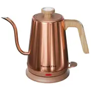 Gooseneck Electric Kettle with Thermometer, Copper Tea Kettle with Auto Shut-...