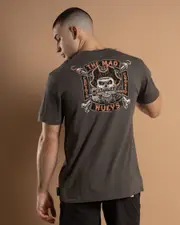 [The Mad Hueys] The Mad Hueys Men's Captain Cooked T-Shirt in Charcoal Grey Size Medium M Charcoal Grey