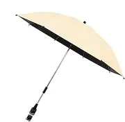 Kids Stroller Parasol, Foldable Wheelchair Parasol with Clamp, Portable Travel Supplies, Pushchair Attachment for Outdoor Activities, 22.05x2.76x2.76 inches, Yellow, Green, Pink