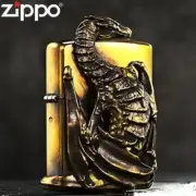 Zippo Shenron Dragon Metal Gold Brass Lighter Japan