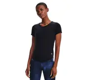 5 X Womens Under Armour Streaker Black Reflective Short Sleeve Athletic Shirt