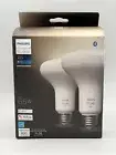 PHILIPS HUE White BR30 BLUETOOTH Smart 9W LED 800 Lumen Bulb (2-Pack) Dimmable
