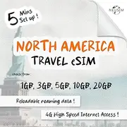 NeuSIM North America eSIM 1-20GB Data - 3 Destinations | Same Day DELIVERY! (1GB for 7 Days)