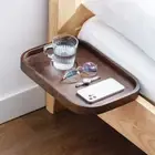 Clamp on Bamboo Bedside Shelf Bedside Hanging Storage Holder Bathroom