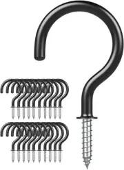 Argojolo Ceiling Hooks Vinyl Coated Screw Hooks 1-1/2 Inches Cup Hooks 20 Pack