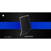 Indiana Thin Blue Line Novelty Metal Key Chain KC-8896