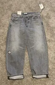 Citizens of Humanity Dylan Rolled Crop Jeans in Sleepless Sz 32 Gray NWT