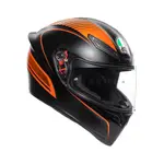 瀧澤部品 義大利 AGV K1 WARMUP 消光黑橘 全罩安全帽 亞洲版 內襯全可拆 透氣舒適 雙D扣 通勤機車重機