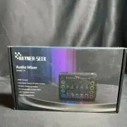 Hayner-Seek Audio Mixer H1 RGB Control Podcast Equipment Mixing Console Bundle