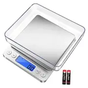 Digital Kitchen Scale 3000g/ 0.1g, Pocket Food Scale 6 Measure Modes, Silver