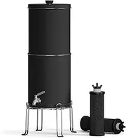 2.25 Gallon Gravi Water Filter System Stainl Steel Countertop Water Filter System Water Black with Stand