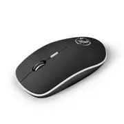 G-1600 2.4GHz Wireless 1600DPI Mouse Mute Rechargeable Mouse Ergonomic Design for Office BLACK COLOR