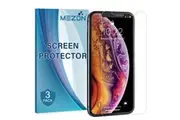 [Set of 3] Apple iPhone 11 Pro (5.8") Ultra Clear Screen Protector Film by MEZON Case Friendly, Shock Absorption (iPhone 11 Pro, Clear)